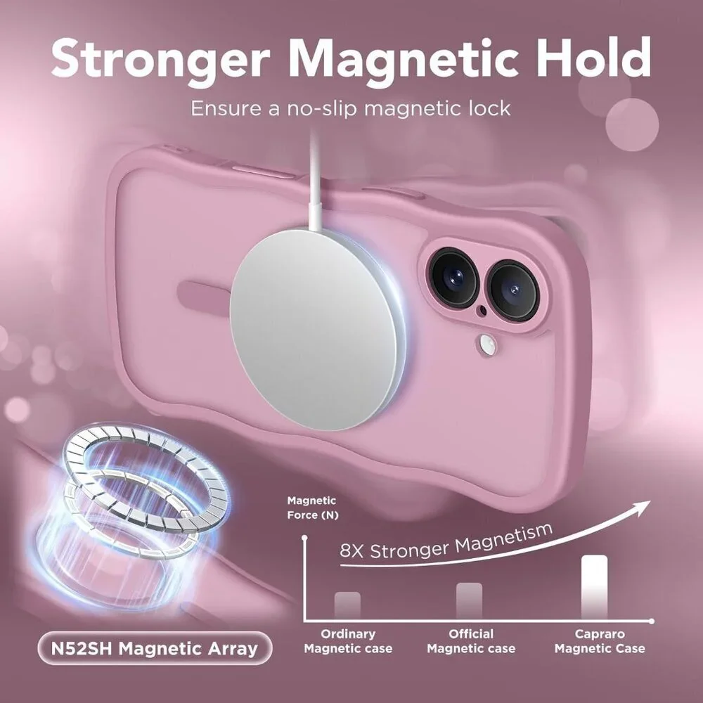 Women Black Currant Iphone 17 Pro Max Case Full Camera Protection Mag Safe